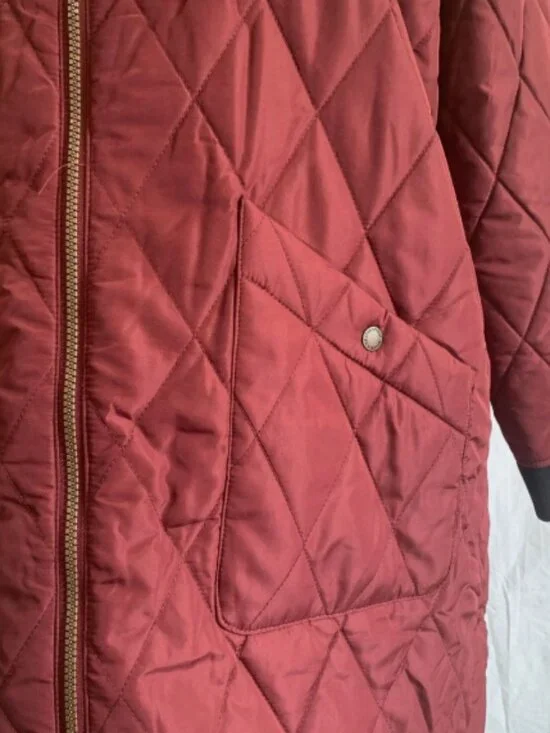 New Weatherproof Vintage Women’s Quilted Puffer Coat, Burgundy, Size XL - Picture 2 of 10